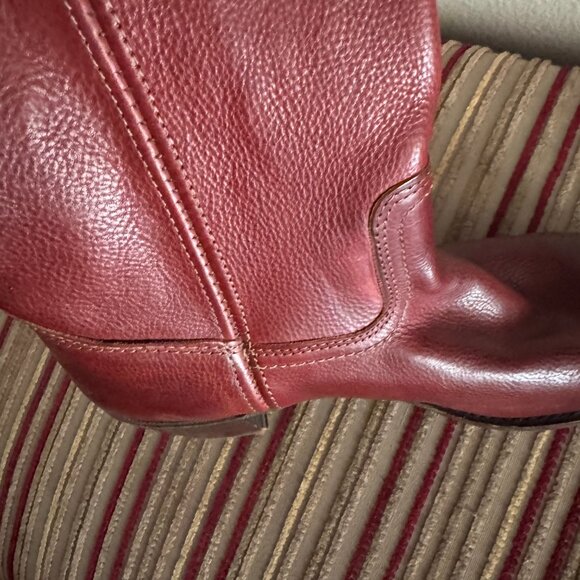 NEW with tags - VINTAGE Frye Burgundy Red Campus Leather Boots - Picture 15 of 16